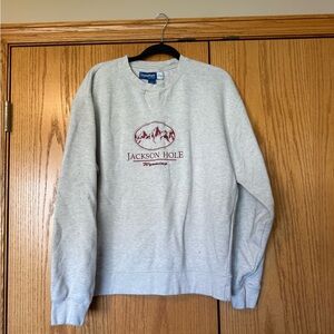 Gray Jackson Hole Crewneck Sweater